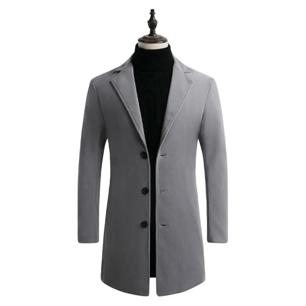 Men's waterproof blazer jacket with lapel and windbreaker