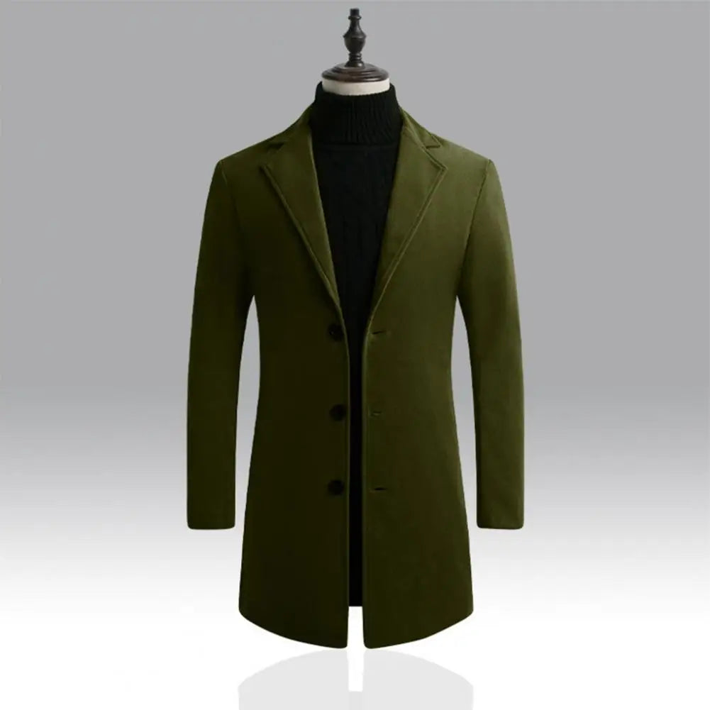 Men's waterproof blazer jacket with lapel and windbreaker