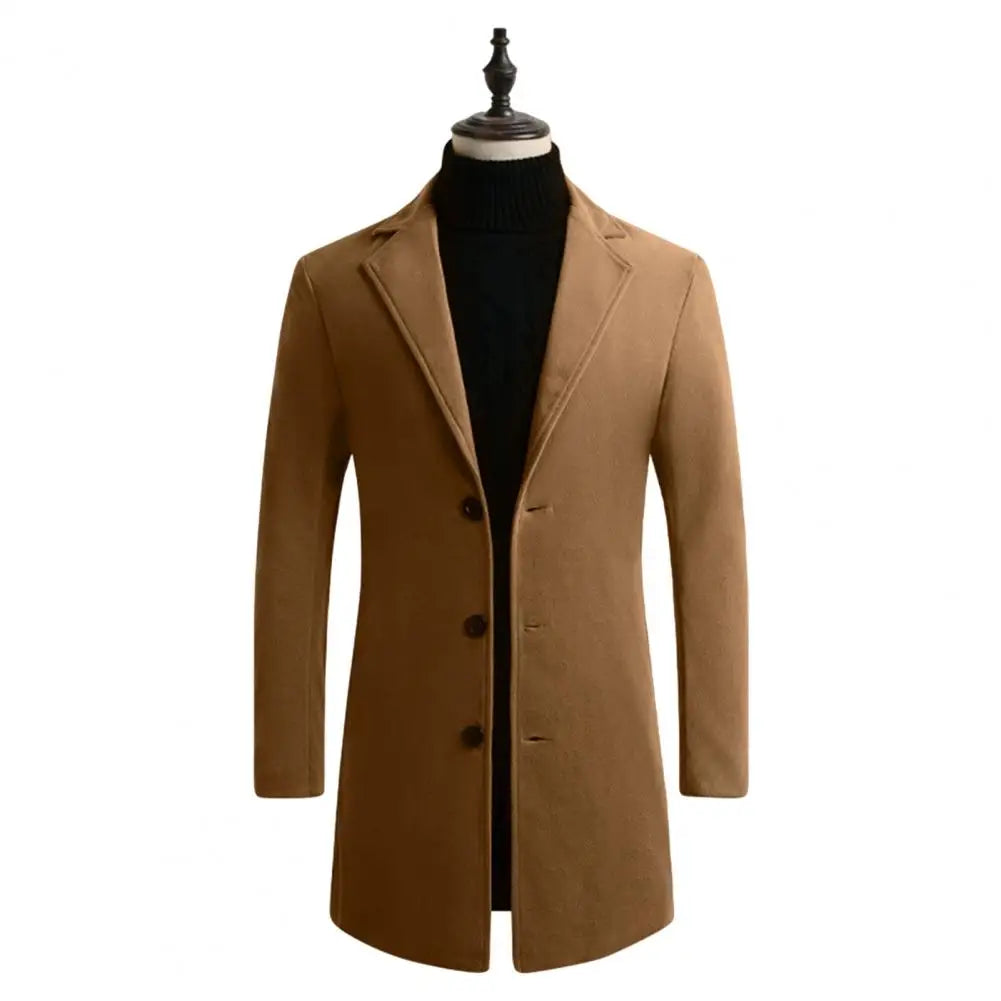 Men's waterproof blazer jacket with lapel and windbreaker