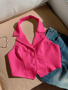 Women's Monochromatic Blazer Top