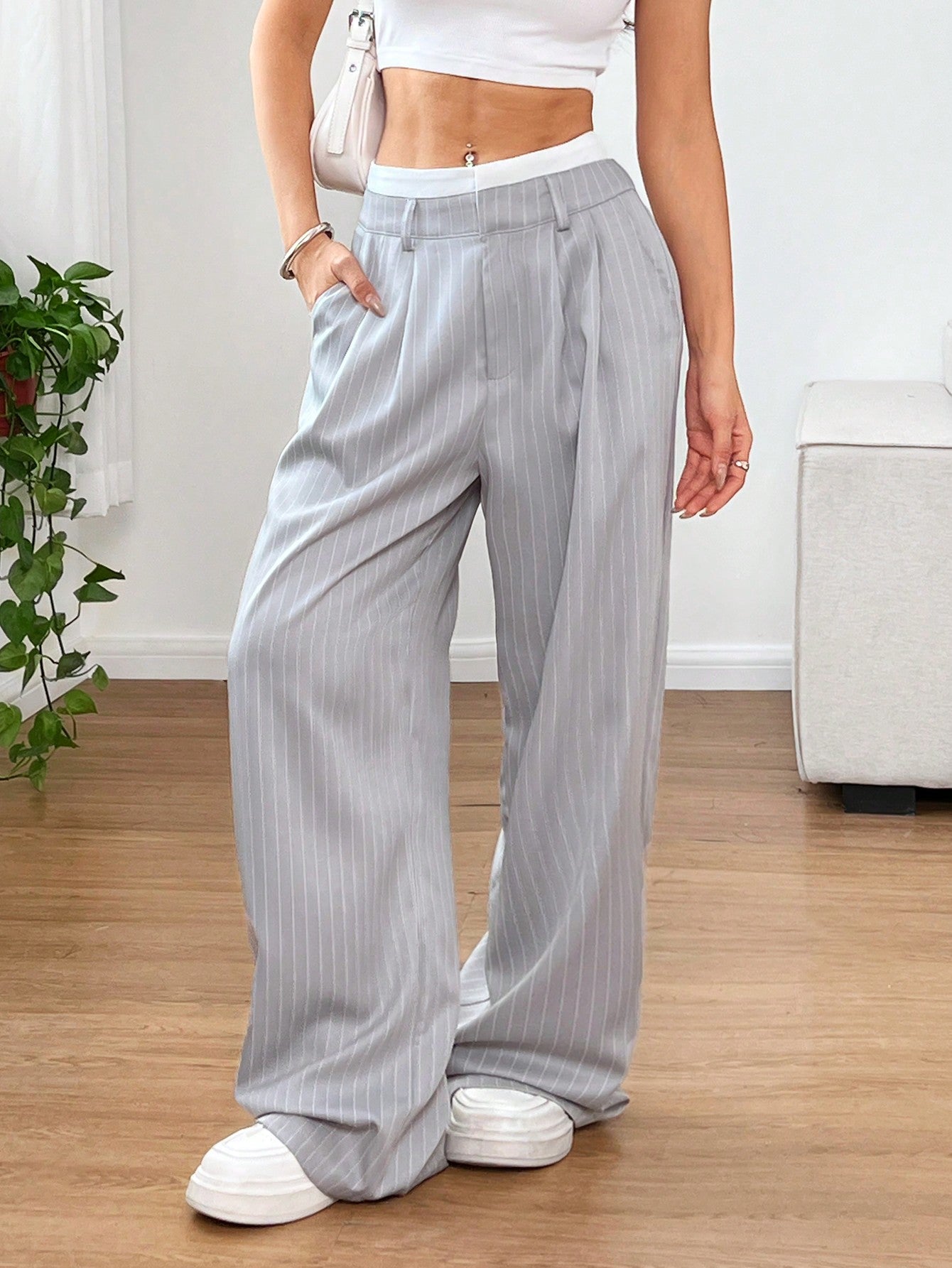 Women's Slim Pantolone Trousers