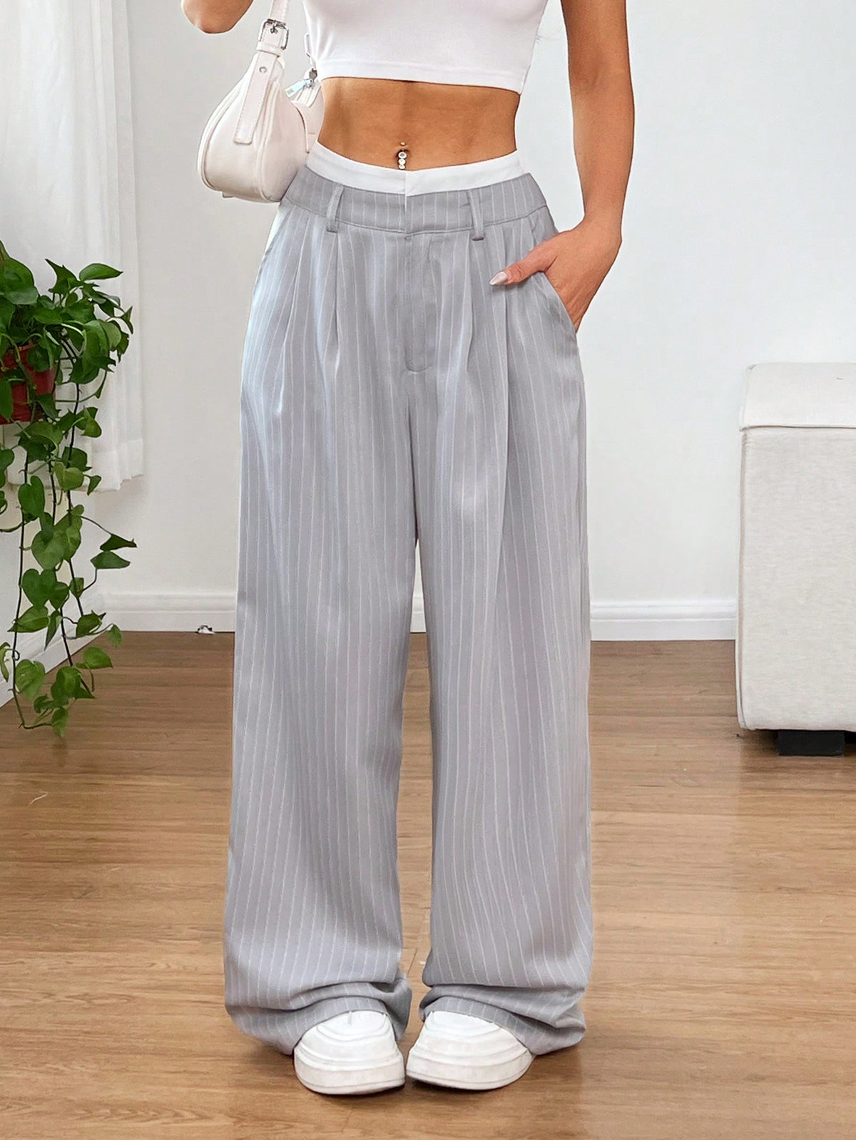 Women's Slim Pantolone Trousers