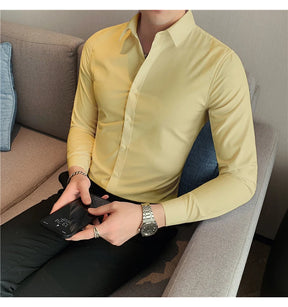 Slim Fit Casual Long Sleeve Shirt