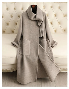 Double Sided Wool Coat Long Handmade Wool Woolen Coat