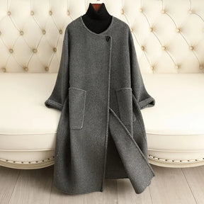 Double Sided Wool Coat Long Handmade Wool Woolen Coat