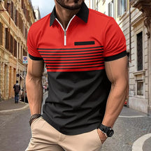 Men's Striped Polo Shirt