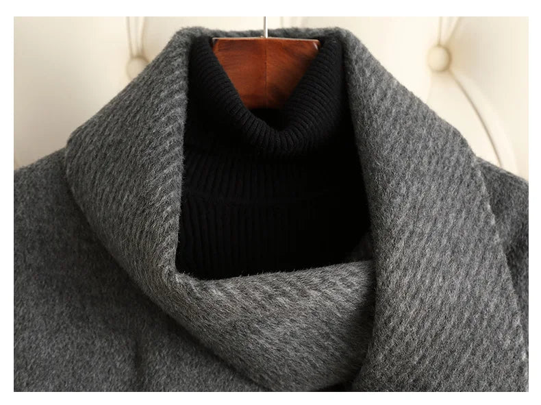 Double Sided Wool Coat Long Handmade Wool Woolen Coat