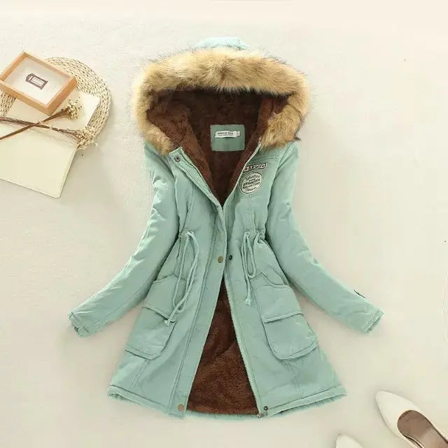 Women's Casual Slim Parkas Cotton Coat