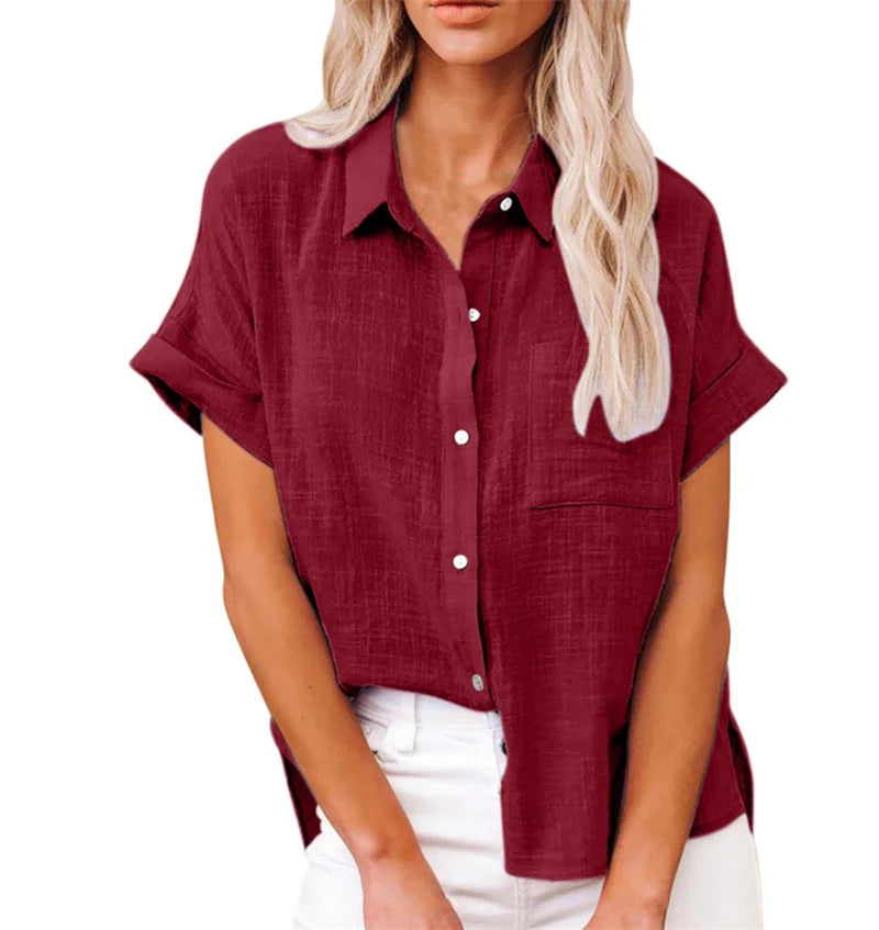 Women's Slim Linen Shirt