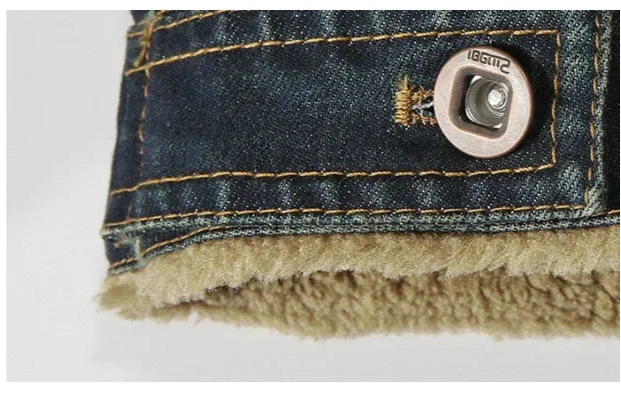 Men's thermal wool denim jacket