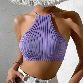 Sexy Women's Cropped Halter