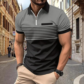 Men's Striped Polo Shirt
