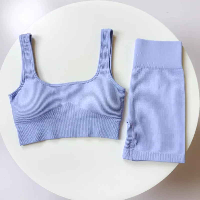 Women's Fitness Set Crop Top+Short