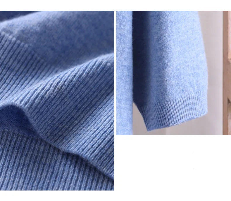 Men's 100% Merino Wool Pullover Sweater Shirt