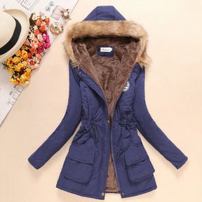 Women's Casual Slim Parkas Cotton Coat