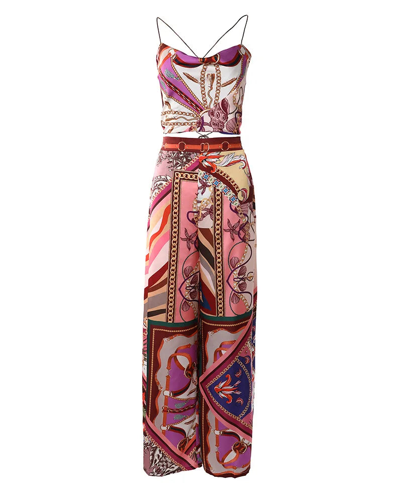 Women's Slim Social Printed Jumpsuit