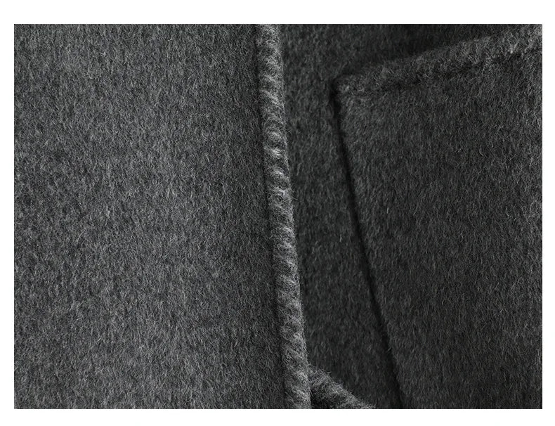 Double Sided Wool Coat Long Handmade Wool Woolen Coat