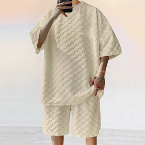 Casual Plaid Men's Set