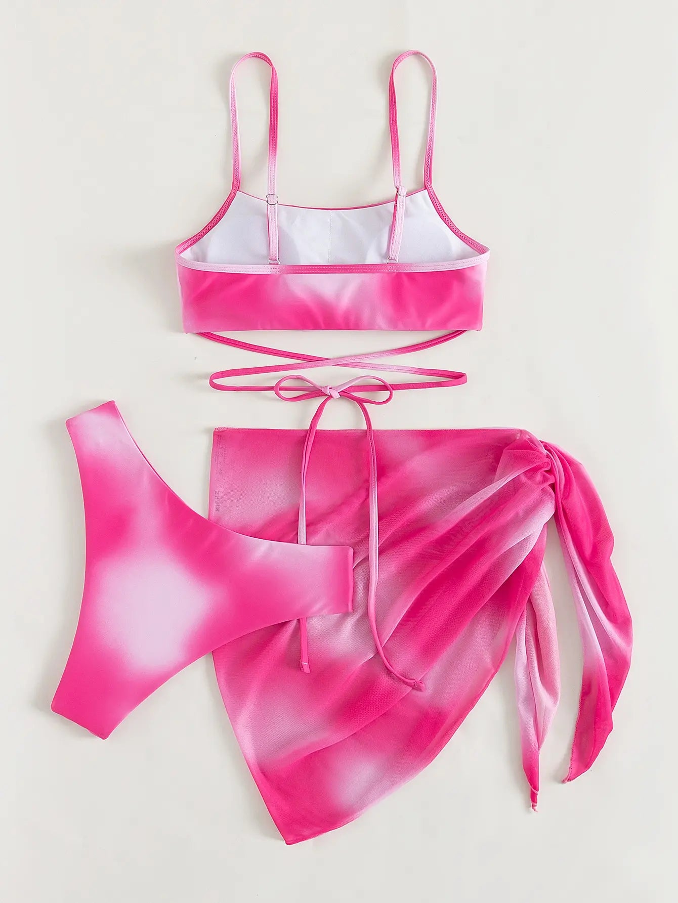 Sexy Ombre Lace Bikini and Skirt Set Swimwear