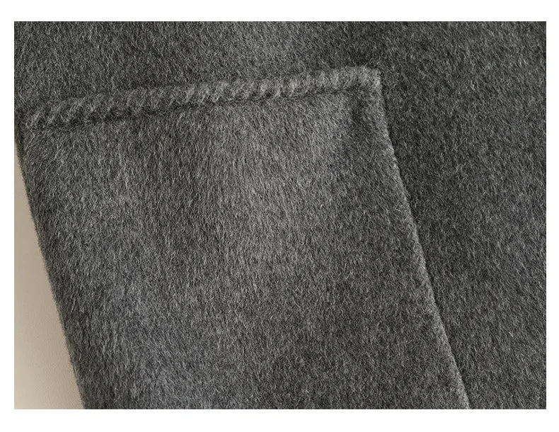 Double Sided Wool Coat Long Handmade Wool Woolen Coat