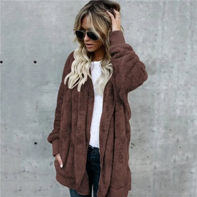 Cardigan Style Women's Faux Fur Coat