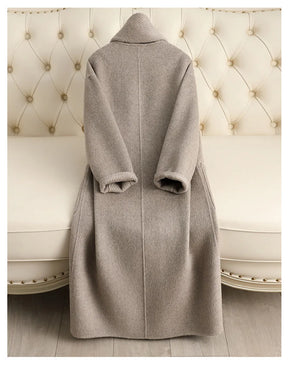 Double Sided Wool Coat Long Handmade Wool Woolen Coat