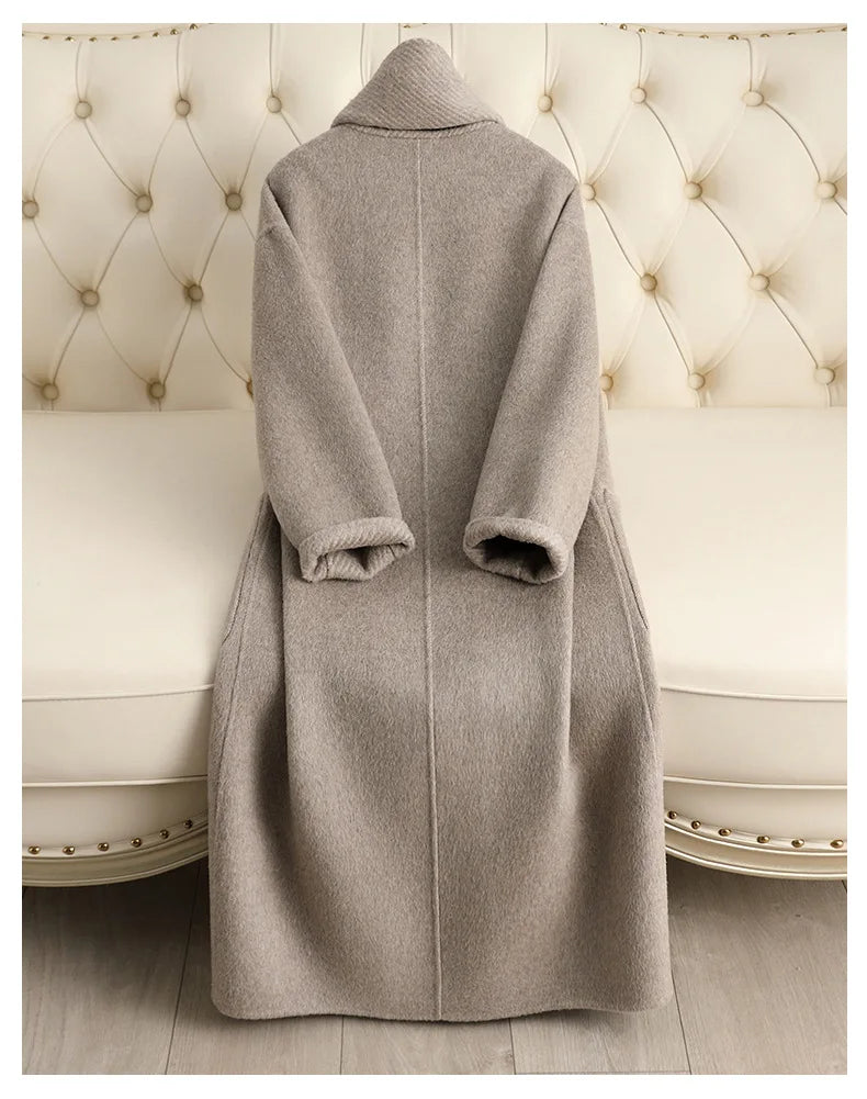 Double Sided Wool Coat Long Handmade Wool Woolen Coat