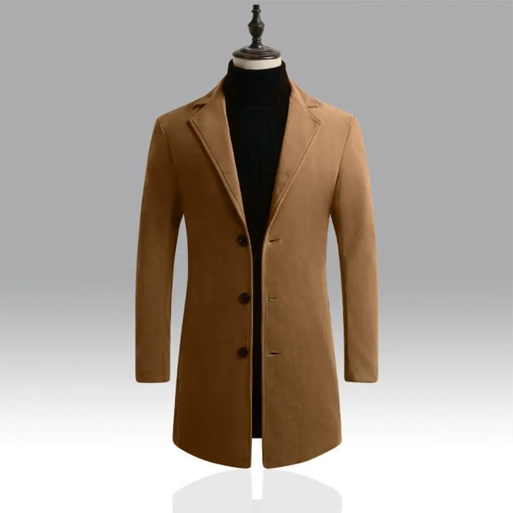 Men's waterproof blazer jacket with lapel and windbreaker