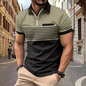 Men's Striped Polo Shirt