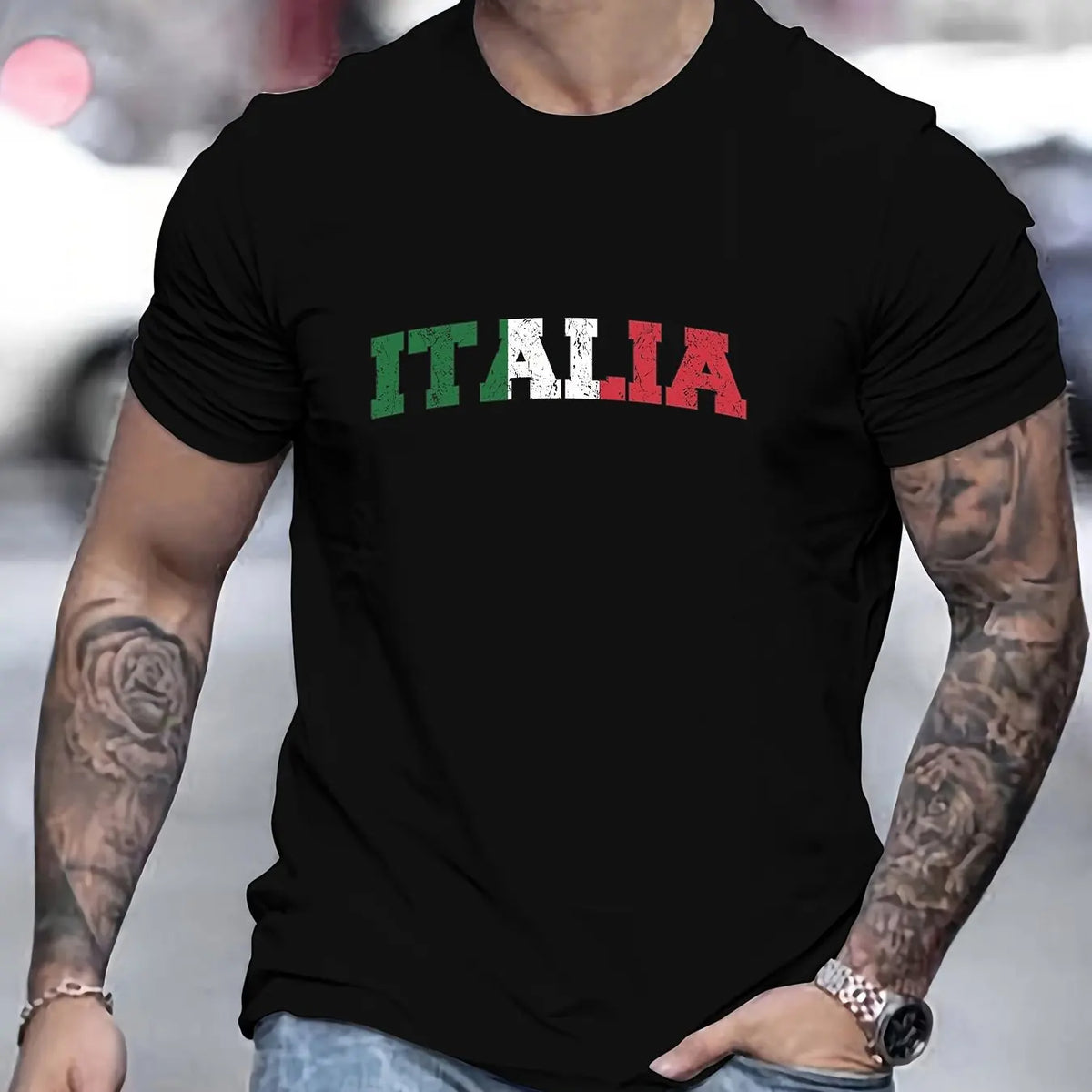 100% cotton Italy men's t-shirt