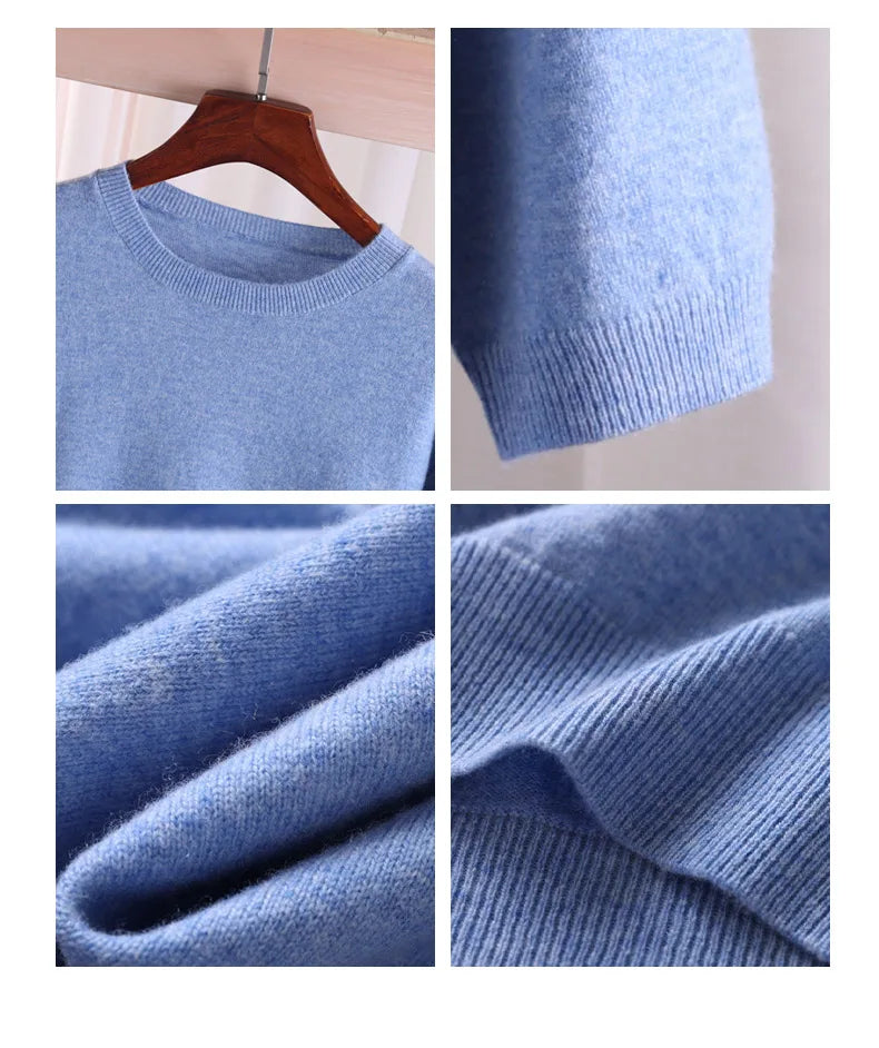 Men's 100% Merino Wool Pullover Sweater Shirt