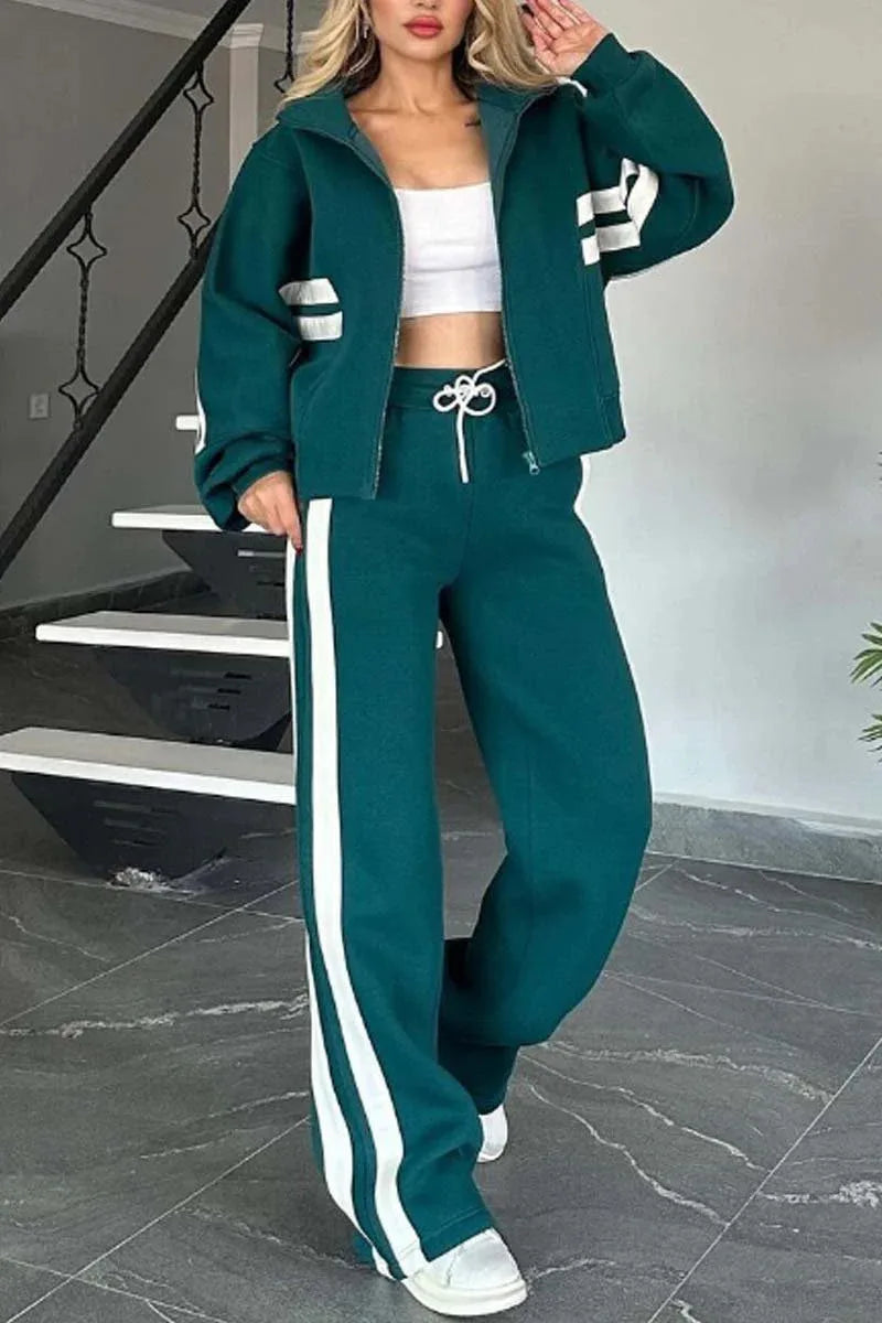 Women's patchwork sweatshirt set