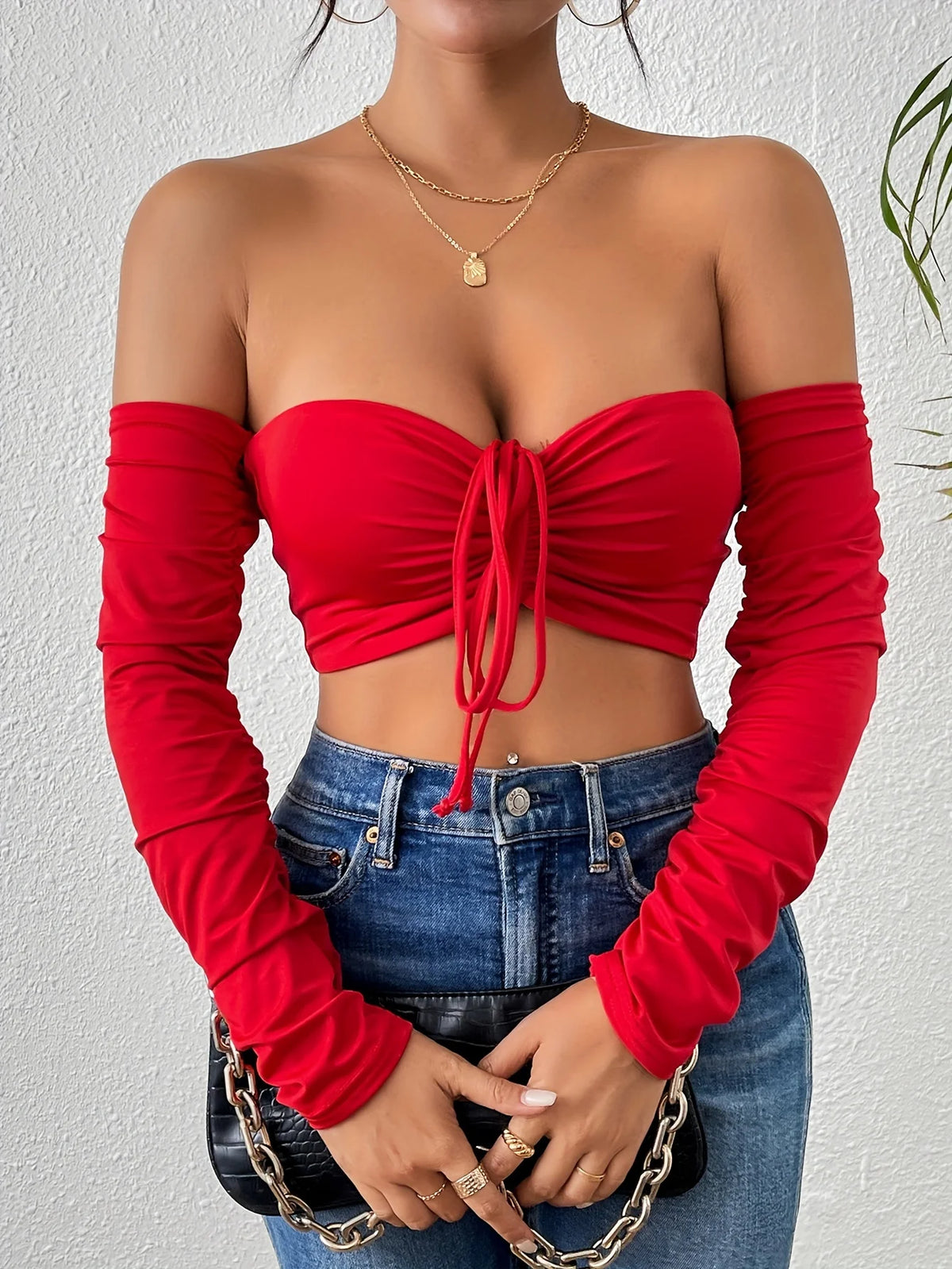 Clot Sexy Ruched Short T-Shirt