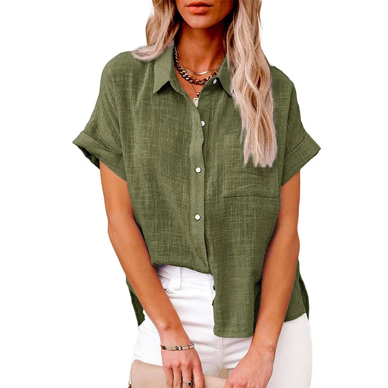 Women's Slim Linen Shirt