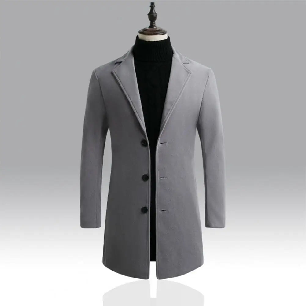 Men's waterproof blazer jacket with lapel and windbreaker