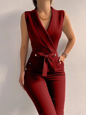 Women's Casual Sleeveless Streetwear Jumpsuit