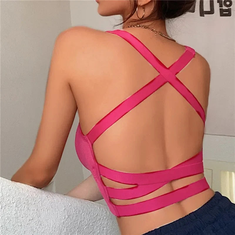 Cropped backless streetwear Sports