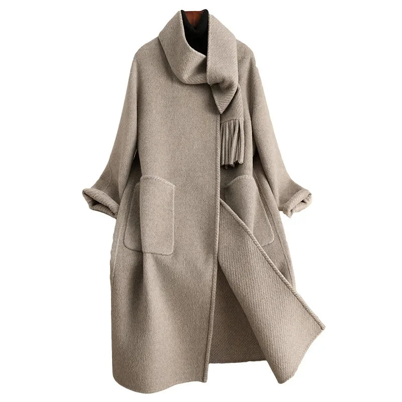 Double Sided Wool Coat Long Handmade Wool Woolen Coat