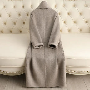Double Sided Wool Coat Long Handmade Wool Woolen Coat