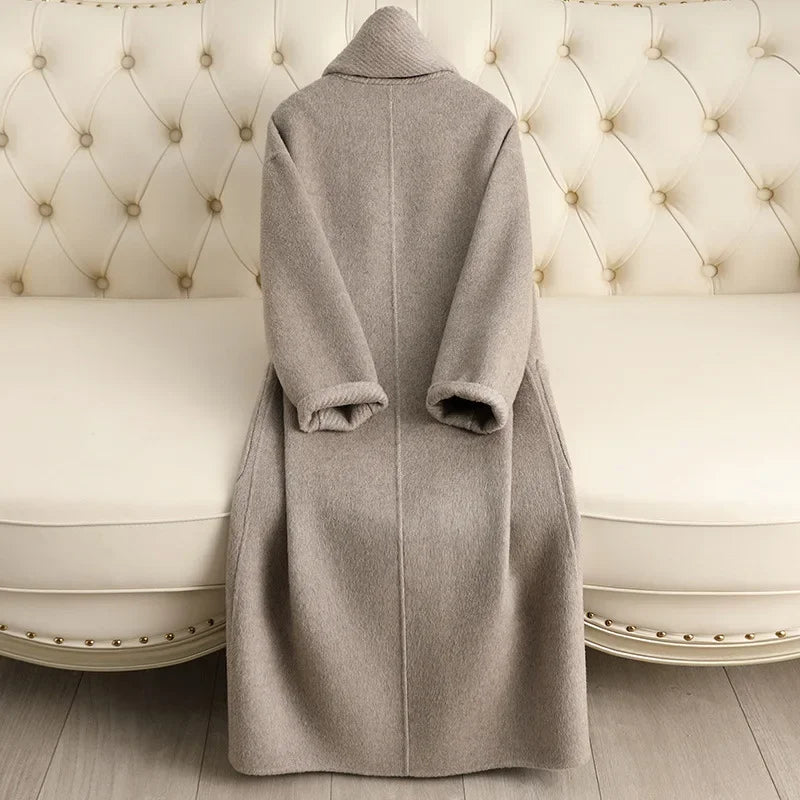 Double Sided Wool Coat Long Handmade Wool Woolen Coat