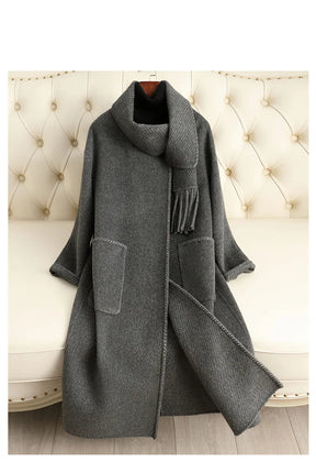 Double Sided Wool Coat Long Handmade Wool Woolen Coat