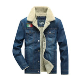 Men's thermal wool denim jacket