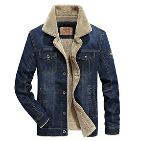 Men's thermal wool denim jacket