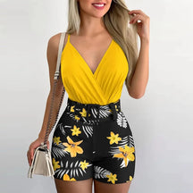 Women's Floral Two-Piece Monkey Set