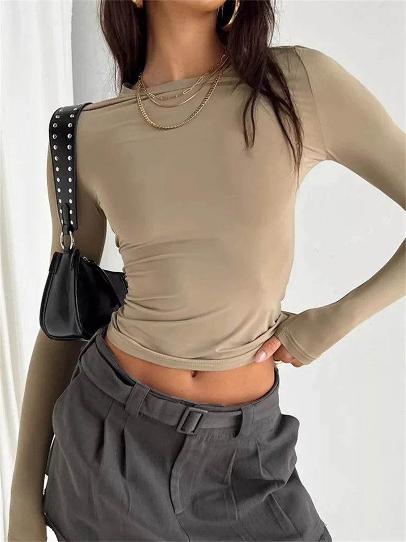 Women's Slim Fit Crop Top T-Shirt