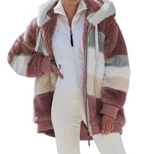 Checkered Style Cashmere Women's Coat