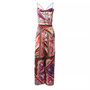Women's Slim Social Printed Jumpsuit
