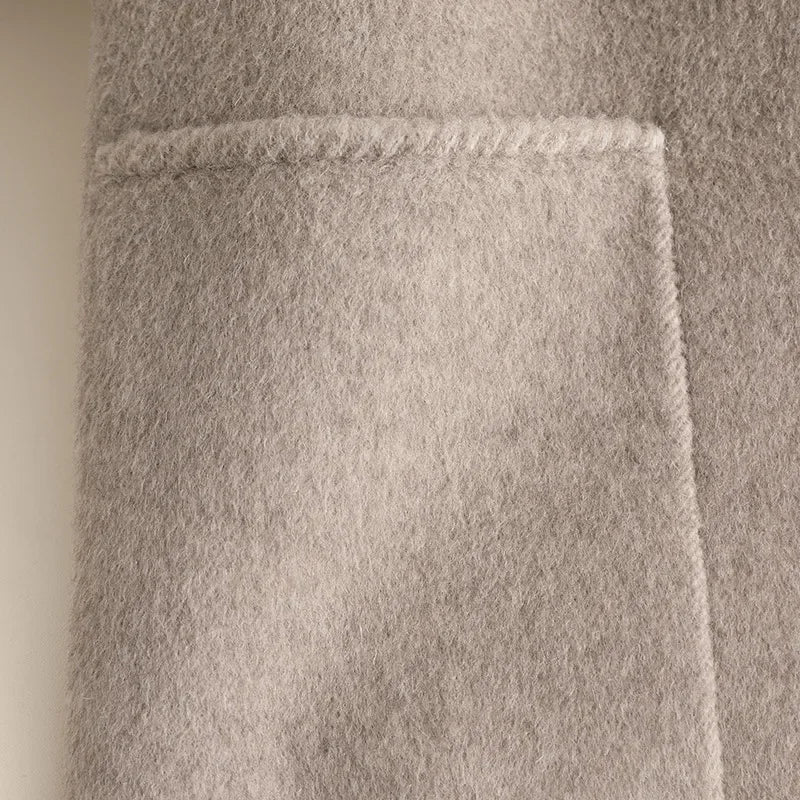 Double Sided Wool Coat Long Handmade Wool Woolen Coat