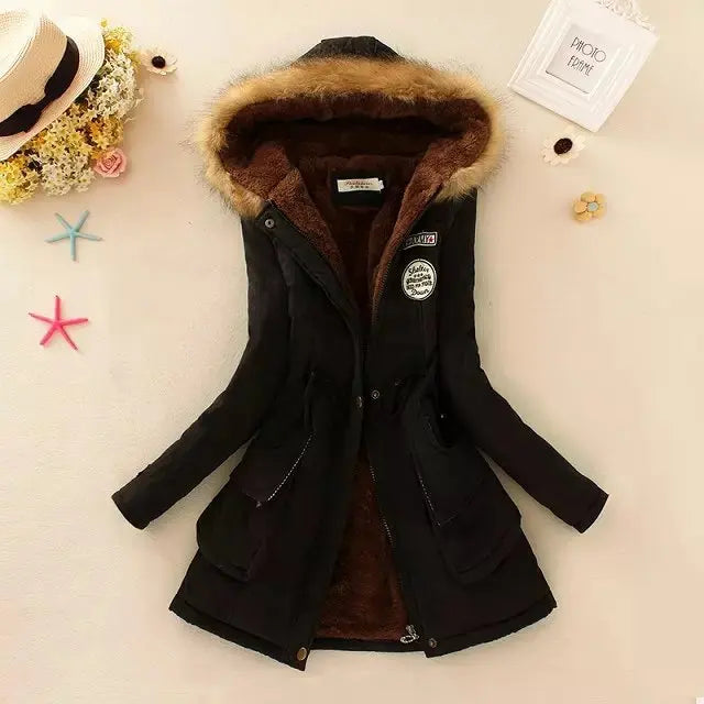 Women's Casual Slim Parkas Cotton Coat